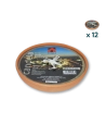 Fiaccola terracotta in ciotola d. cm 18 - CONF. RISPARMIO 12 PZ