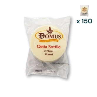 Ostie sottili Domus 74mm - PACCO RISPARMIO 150 CONFEZIONI (25 pezzi a confezione)
