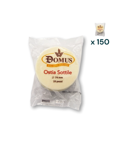 Ostie sottili Domus 74mm - PACCO RISPARMIO 150 CONFEZIONI (25 pezzi a confezione)