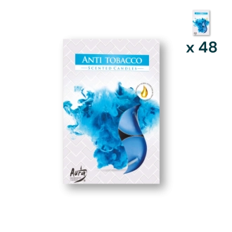 Tealights profumate mangia fumo - PACCO RISPARMIO 48 CONFEZIONI (6 pezzi a confezione)