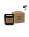 Candela profumata in vetro e stoppino in legno - CONF. RISPARMIO 6 PEZZI