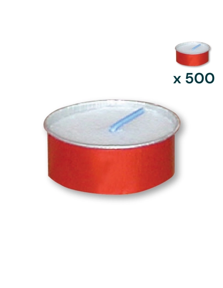 Lumino scaldavivande rosso medio - CONF. RISPARMIO 500 PZ