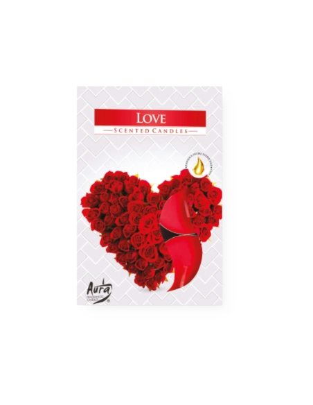 Tealights profumate love - PACCO RISPARMIO 48 CONFEZIONI (6 pezzi a confezione)