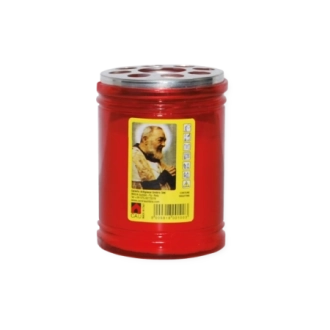 Lumino votivo rosso Padre Pio T.20/5