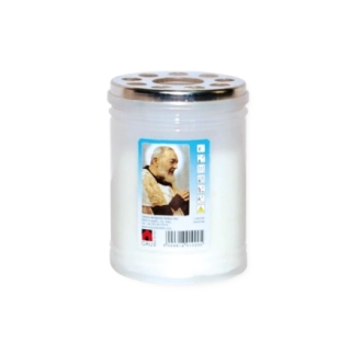 Lumino votivo bianco Padre Pio T.20/5