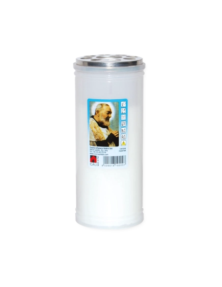 Lumino votivo bianco Padre Pio T.40/K