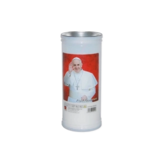 Lumino votivo bianco Papa Francesco T.40/K