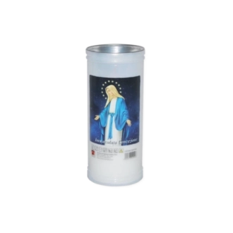 Lumino votivo bianco Immacolata Concezione T.40/K