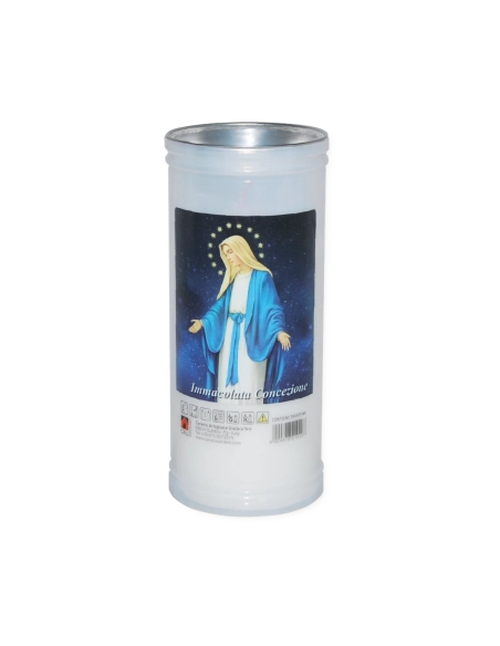 Lumino votivo bianco Immacolata Concezione T.40/K