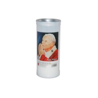 Lumino votivo bianco Govanni Paolo II T.40/K