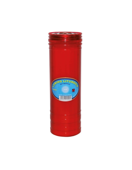 Lumino votivo rosso liturgico settimanale T.70/8