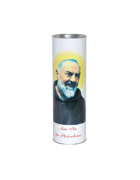Lumino votivo eco bianco Padre Pio T.60