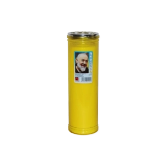 Lumino votivo giallo Padre Pio T.60 K