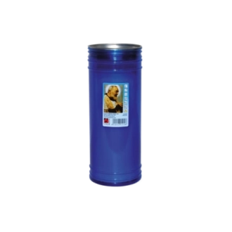 Lumino votivo blu Padre Pio T.80 K