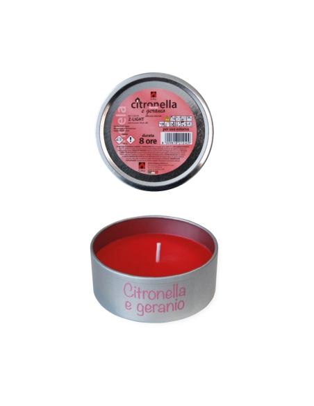 Z-Light fiaccola lattina da esterno citronella e geranio