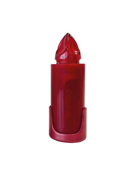 Lumino elettrico candela 120gg rosso con appendino