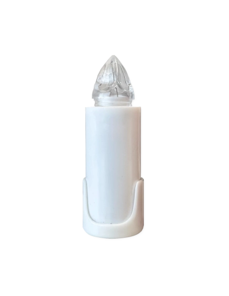 Lumino elettrico candela 120gg bianco con appendino