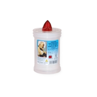 Lumino elettrico 90 gg bianco Padre Pio T.30