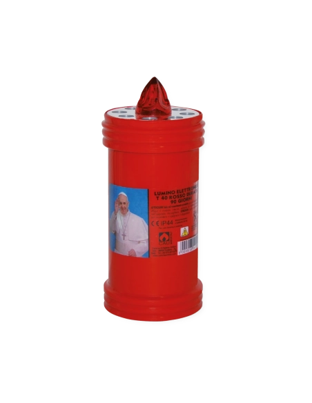 Lumino elettrico 90 gg rosso Papa Francesco T.40