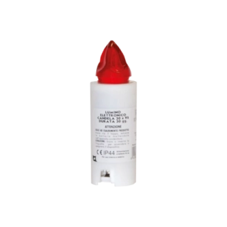 Lumino elettrico candela 30 gg bianco luce rossa