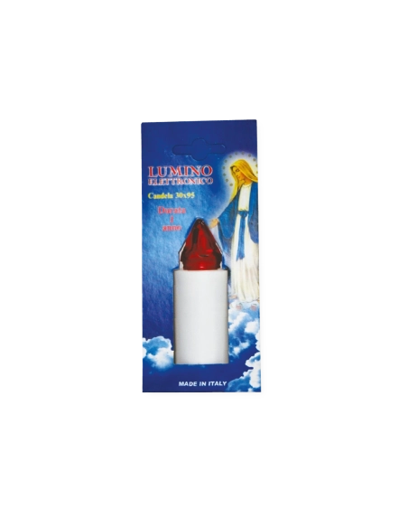 Lumino elettrico candela 365 gg bianco luce rossa