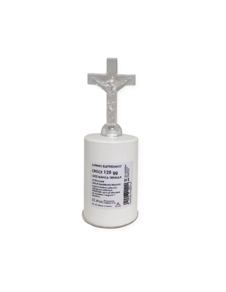 Lumino elettrico croce 120 gg luce bianca tremula