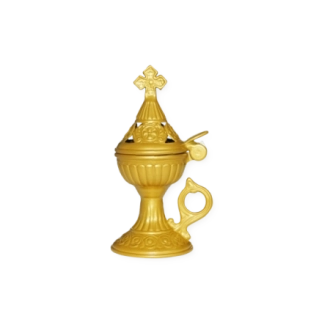Bruciatore per incenso color oro