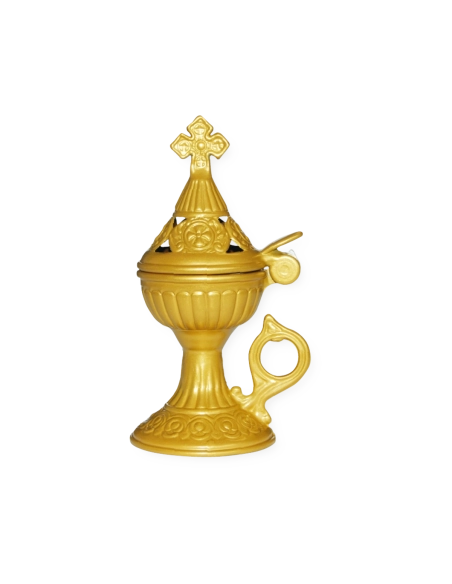 Bruciatore per incenso color oro