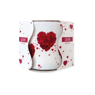 Candela Aria in vetro Amore 1