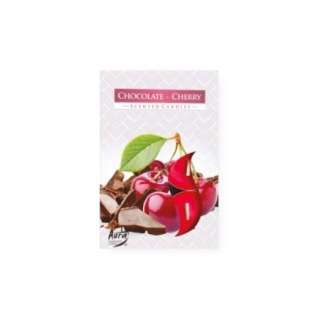 Tealights profumate cioccolato e ciliegia (confezione 6 pezzi)