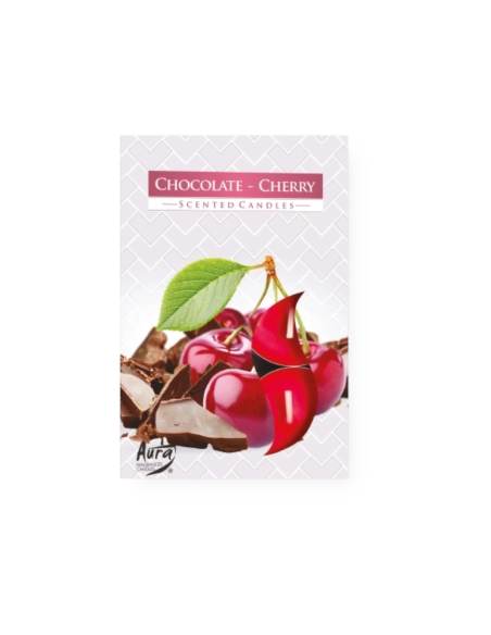 Tealights profumate cioccolato e ciliegia (confezione 6 pezzi)