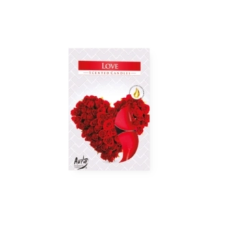 Tealights profumate love (confezione 6 pezzi)
