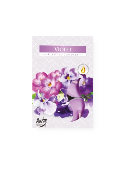 Tealights profumate violetta (confezione 6 pezzi)