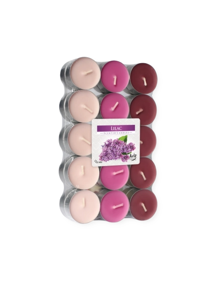 Tealights profumate lillà (confezione 30 pezzi)
