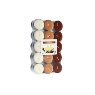 Tealights profumate vaniglia (confezione 30 pezzi)