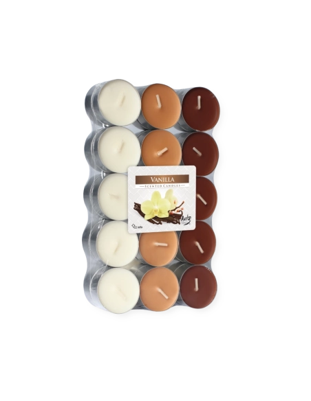 Tealights profumate vaniglia (confezione 30 pezzi)