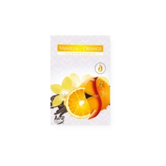 Tealights profumate vaniglia arancia (confezione 6 pezzi)