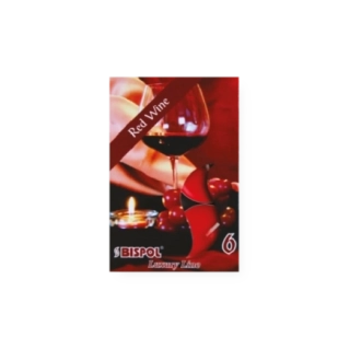 Tealights profumate vino rosso (confezione 6 pezzi)