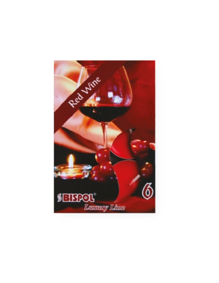 Tealights profumate vino rosso (confezione 6 pezzi)