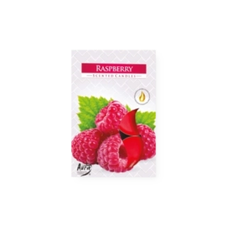 Tealights profumate lampone (confezione 6 pezzi)
