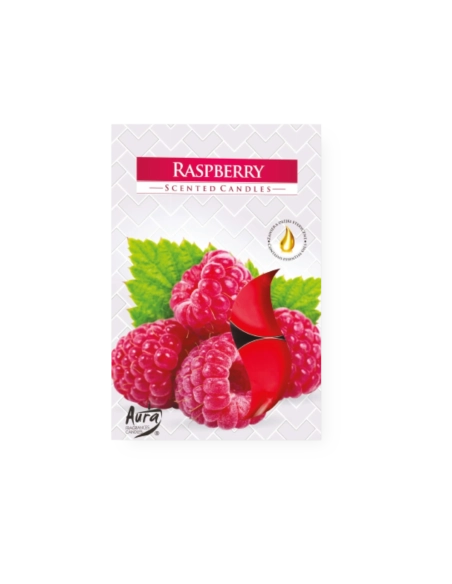 Tealights profumate lampone (confezione 6 pezzi)