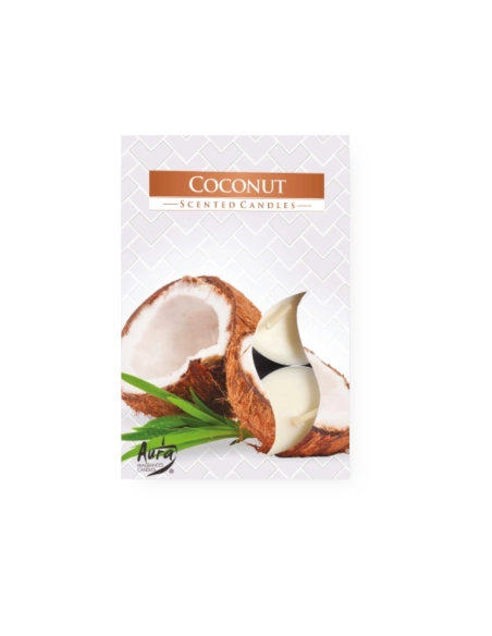 Tealights profumate cocco (confezione 6 pezzi)