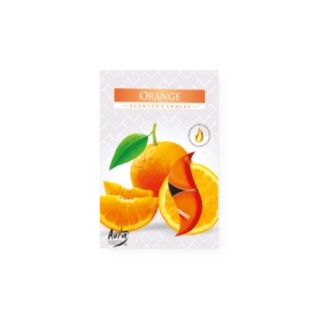 Tealights profumate arancio (confezione 6 pezzi)
