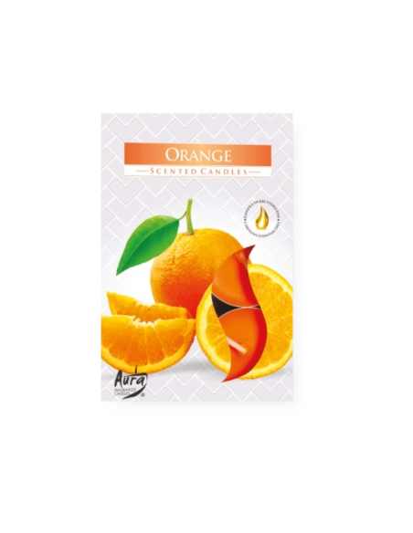 Tealights profumate arancio (confezione 6 pezzi)