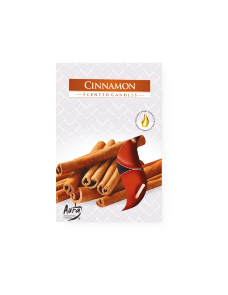 Tealights profumate cannella (confezione 6 pezzi)