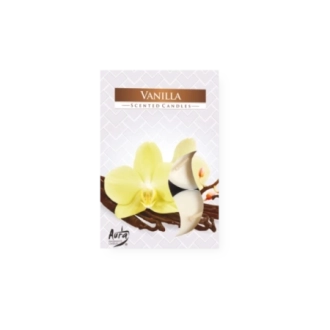 Tealights profumate vaniglia (confezione 6 pezzi)