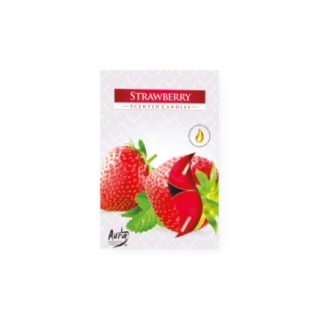 Tealights profumate fragola (confezione 6 pezzi)