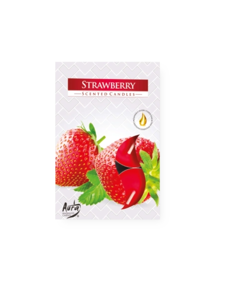 Tealights profumate fragola (confezione 6 pezzi)