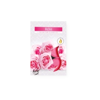 Tealights profumate rosa (confezione 6 pezzi)