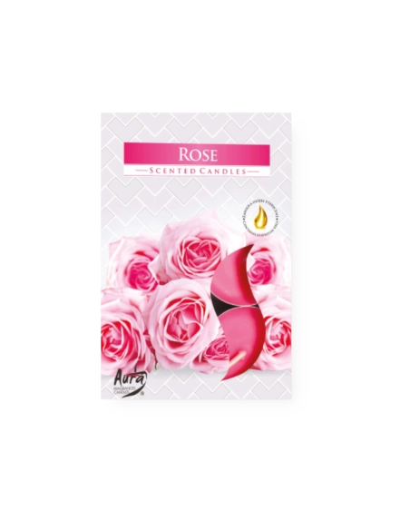 Tealights profumate rosa (confezione 6 pezzi)